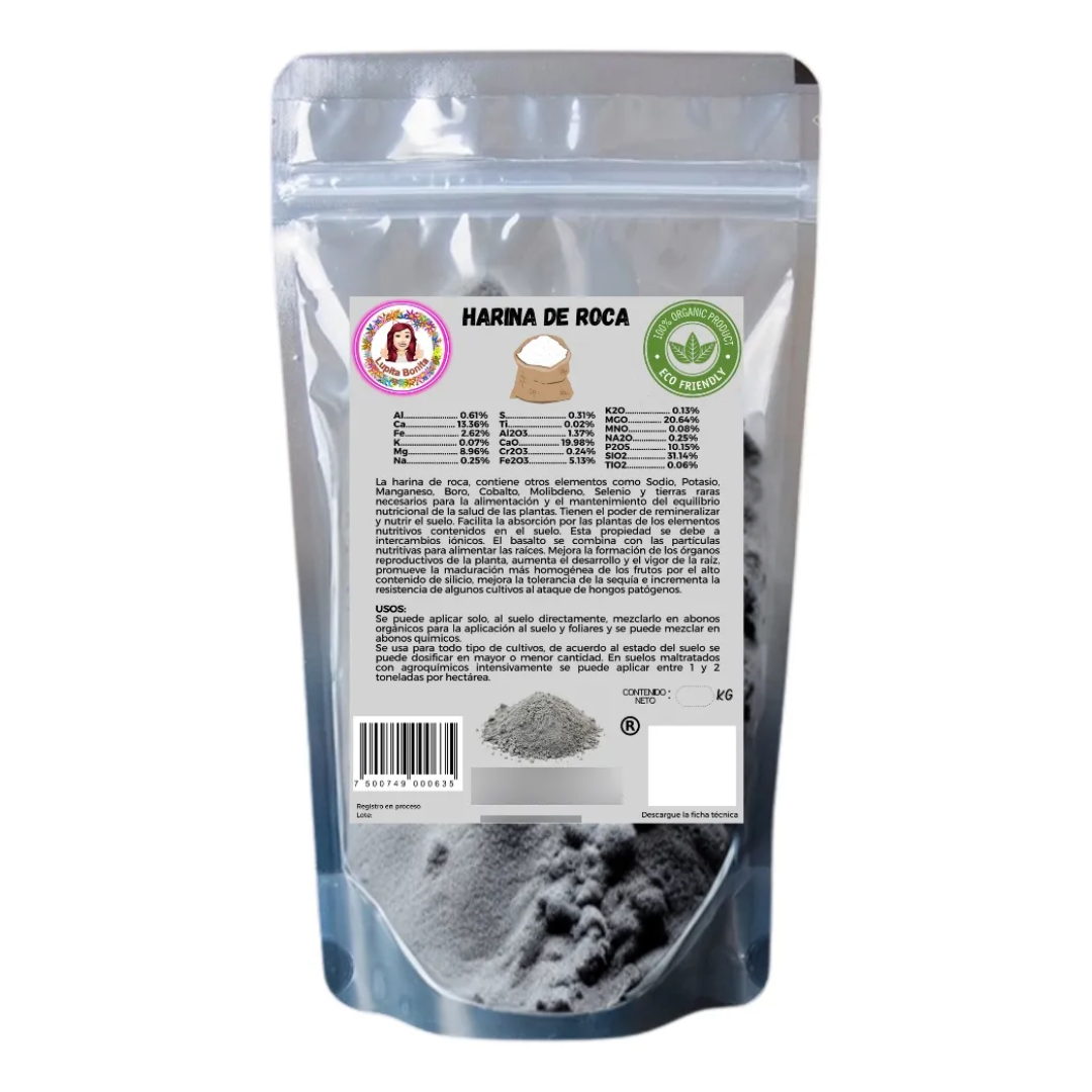 Harina de Roca Ponche de Minerales – Remineralizador de suelos con aporte multielemental natural