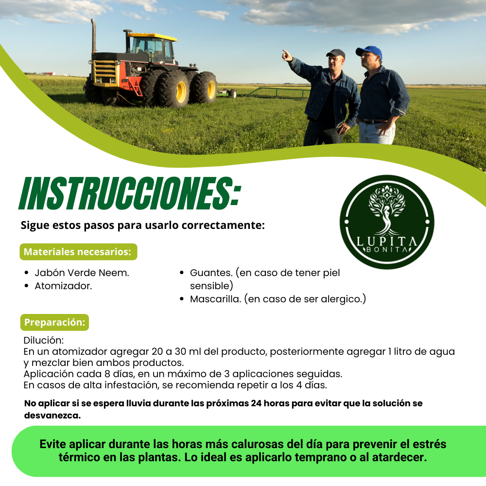 Jabón Verde Neem – Insecticida y acaricida natural de amplio espectro
