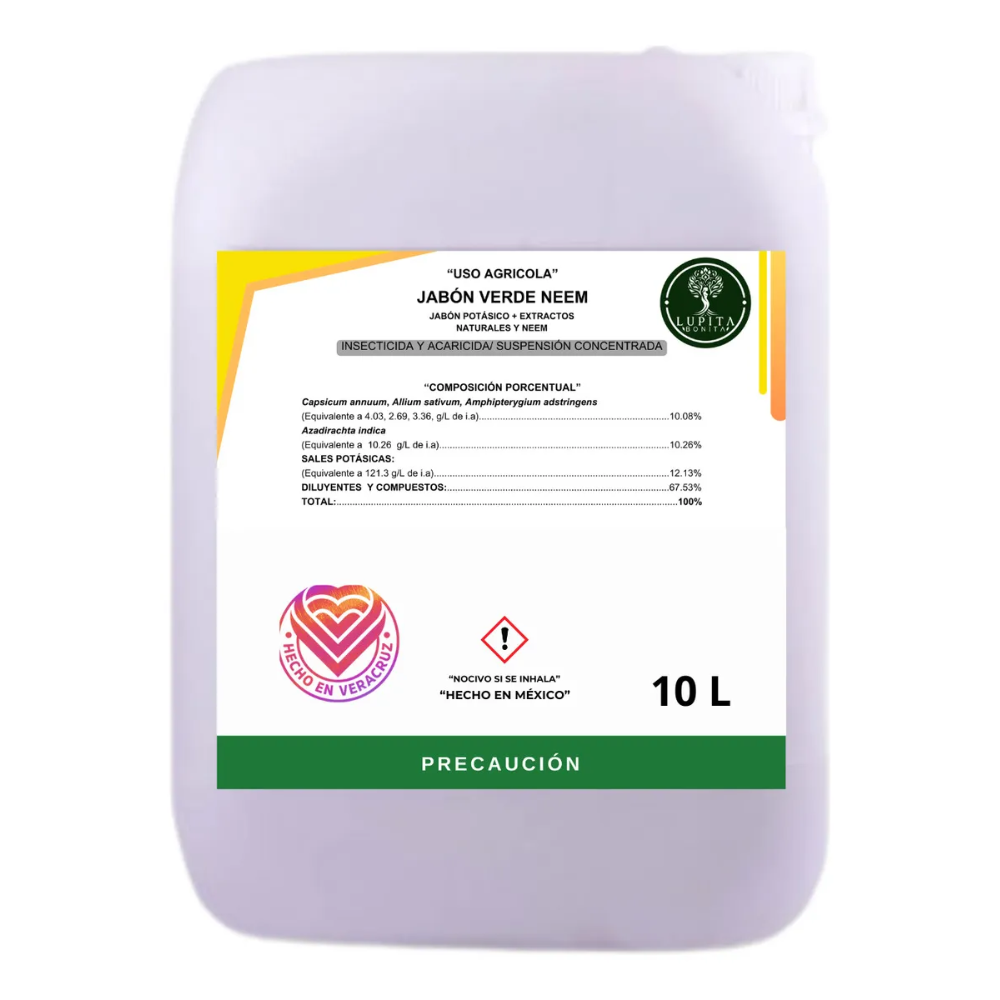 Jabón Verde Neem – Insecticida y acaricida natural de amplio espectro
