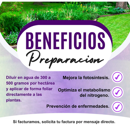Sulfato de Manganeso Ultrasoluble Concentrado – Micronutriente clave para fotosíntesis y corrección de clorosis