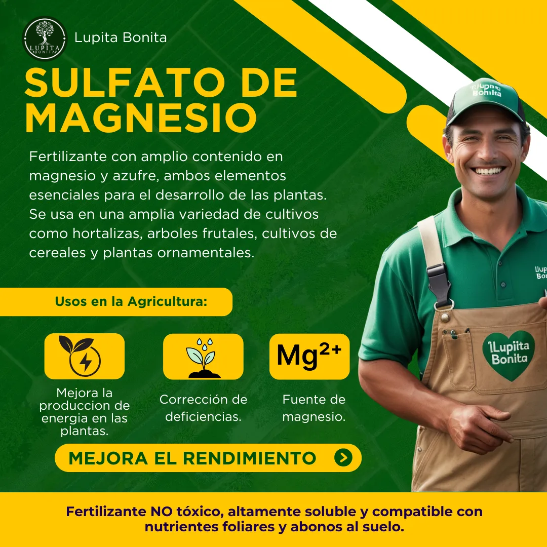 Sulfato de Magnesio Ultrasoluble Concentrado – Corrector de clorosis y bioestimulante fotosintético