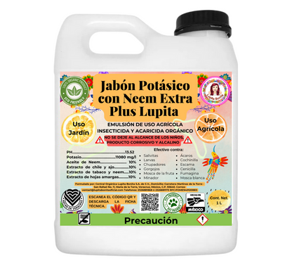 Jabón Potásico con Neem Extra Plus Lupita