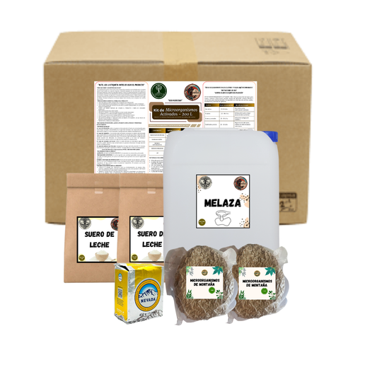 Kit para Preparar Microorganismos Benéficos Activados (200 L) – Inoculante líquido de alta densidad microbiana para suelos, compostas y aplicaciones foliares