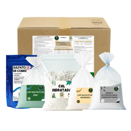Kit para Preparar Caldo Visosa – Protector foliar mineral con micronutrientes para prevenir hongos y bacterias (rinde 1 ha)