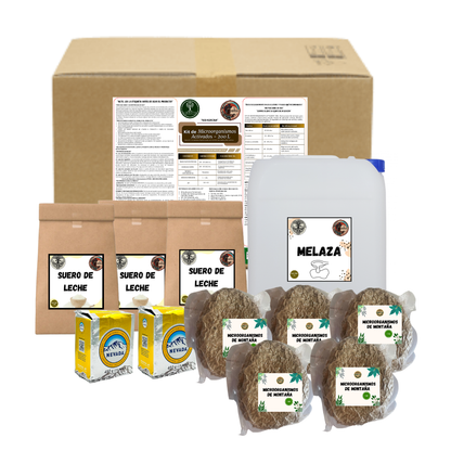 Kit para Preparar Microorganismos Benéficos Activados (1,000 L) – Biofermento líquido de alta densidad microbiana para suelos, compostas y foliar