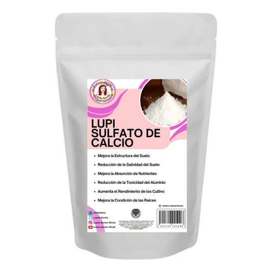 Sulfato de Calcio Premium Mineral – Corrector de calcio y azufre, mejorador de suelos y raíces