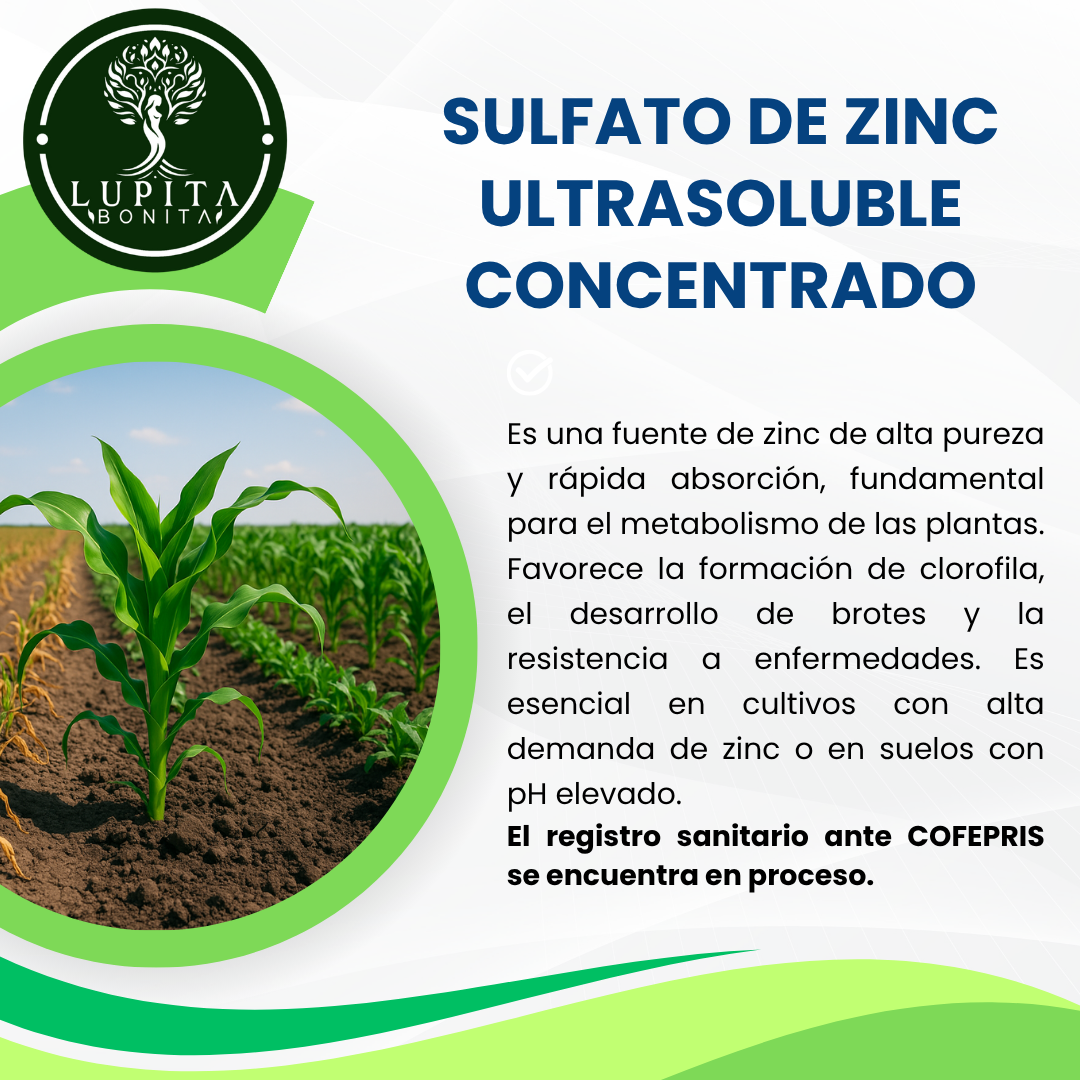 Sulfato de Zinc Ultrasoluble Concentrado – Fertilizante mineral corrector de deficiencias
