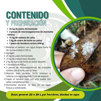 Kit Educativo de Microorganismos Activados 200 L – Bioinoculante fermentado para suelos y cultivos