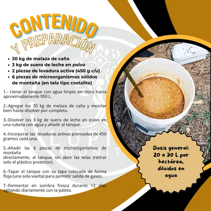 Kit Microorganismos Activados 1000 L – Bioinoculante educativo para suelos, cultivos y bioinsumos