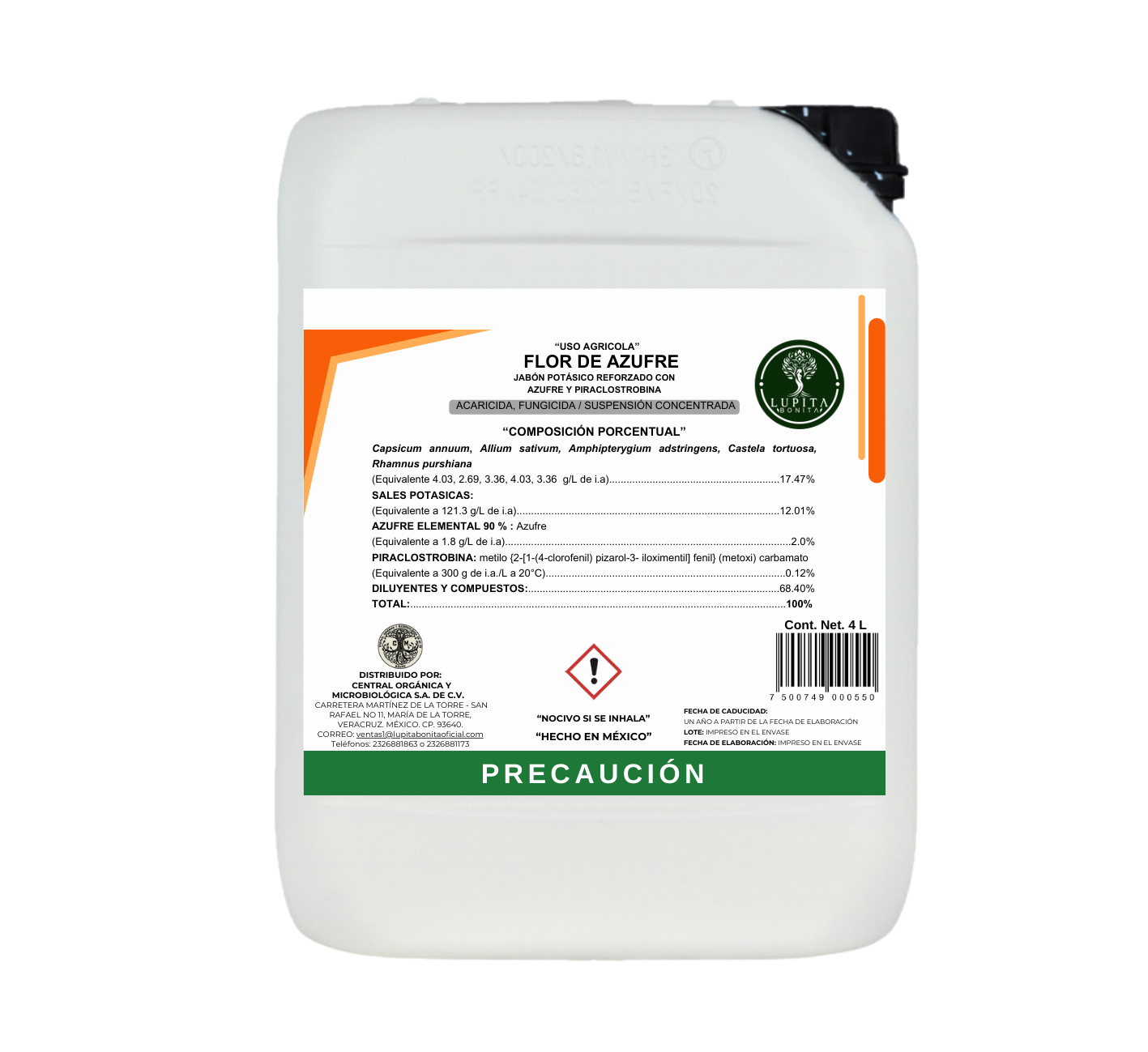 Jabón Potásico Flor de Azufre – Control natural de plagas y hongos en cultivos