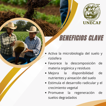 Microorganismos de Montaña Activados – Biofermento líquido para regeneración de suelos, activación microbiana y estimulación vegetal