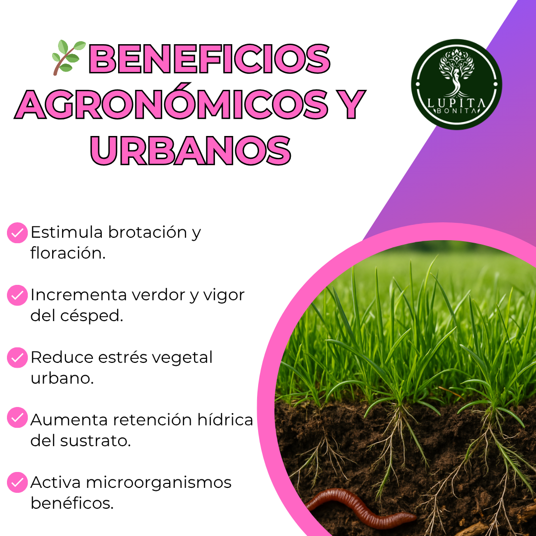 LupiOrnamentales y Césped – Fertilizante orgánico-mineral fermentado para jardines y pasto