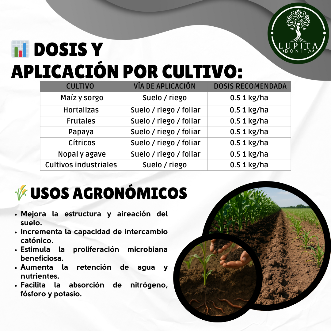 Ácidos Húmicos Puros Ultrasolubles – Extracto húmico concentrado para suelos fértiles y cultivos vigorosos