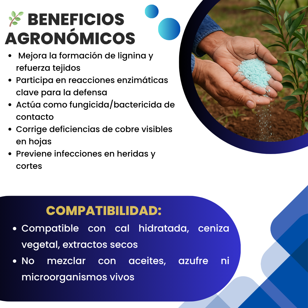 Sulfato de Cobre Ultrasoluble Concentrado – Fungicida, bactericida y corrector de deficiencias de cobre