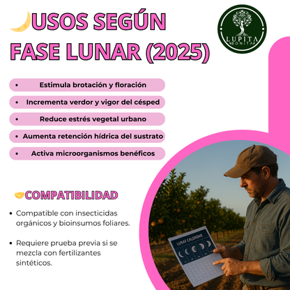LupiOrnamentales y Césped – Fertilizante orgánico-mineral fermentado para jardines y pasto