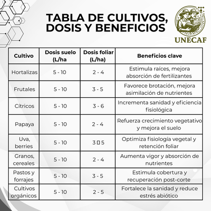 Ácidos Húmicos, Fúlvicos y Carboxílicos Granel – Bioestimulante líquido concentrado para mejorar suelo, raíces y absorción de nutrientes