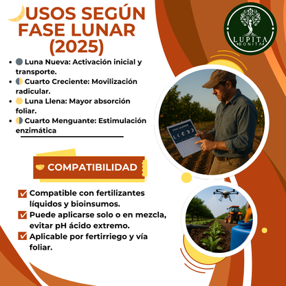 Ácidos Fúlvicos Puros Ultrasolubles – Complejo bioquímico para nutrición vegetal y gestión del estrés