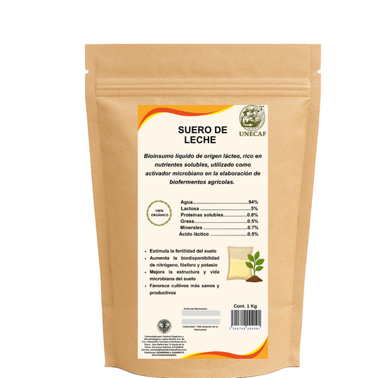 Suero de Leche Concentrado Dulce – Bioestimulante microbiano y fuente de energía para fermentos, suelo y aplicaciones foliares