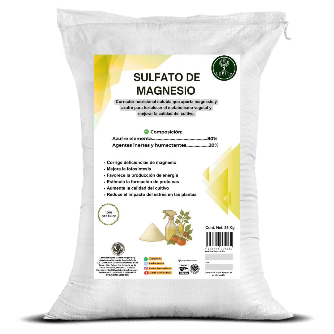 Sulfato de Magnesio Ultrasoluble Concentrado – Corrector de clorosis y bioestimulante fotosintético
