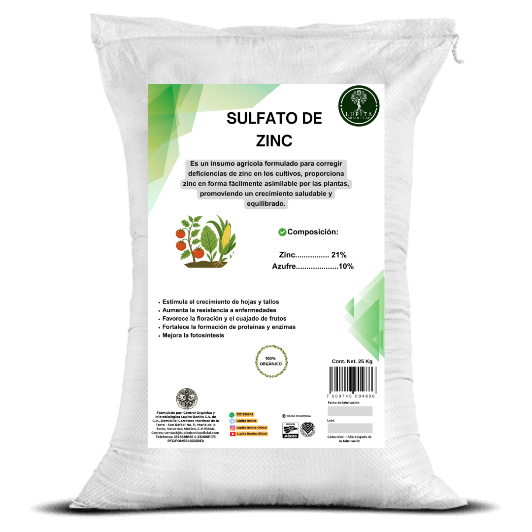 Sulfato de Zinc Ultrasoluble Concentrado – Fertilizante mineral corrector de deficiencias