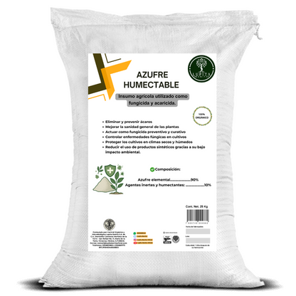 Azufre Ultrasoluble Concentrado – Corrector de suelos y bioestimulante preventivo contra hongos