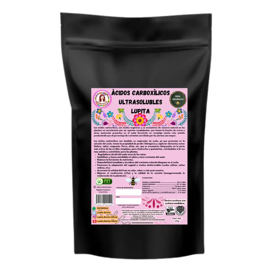 Ácidos Carboxílicos Puros Ultrasolubles – Bioestimulante y regenerador del suelo con efecto complejante