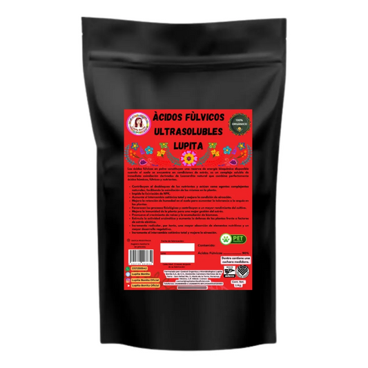 Ácidos Fúlvicos Puros Ultrasolubles – Complejo bioquímico para nutrición vegetal y gestión del estrés